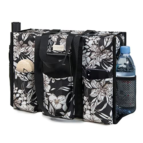 Image of TOPDesign Utility Water Resistant Tote Bag with 13 Pockets, Top Zipper Closure & Thick Bottom Support, for Working Women
