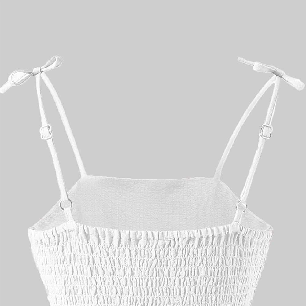 IBAKOM Girl Summer Smocked Dress Teen Graduation School Prom Frock Tween Wedding First Communion Junior Homecoming Dress - Image 3