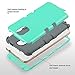 ULAK Galaxy Note 3 Case, Note 3 Case Knox Armor 3 in 1 PC+Silicone Hybrid Dust Scratch Resistance Anti-Slip Cover for Samsung Galaxy Note 3,Note III,N9000,N9005-Mint Green/Gray