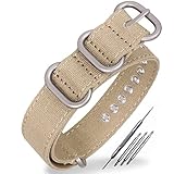 [HEYOZURY] 時計バンド カンバス NATOベルト 18mm 20mm 22mm 24mm 26mm キャンバスを厚くする 防水で快適な装着 腕時計ベルト ナイロンベルト 時計バンド 交換ベルト 工具付き