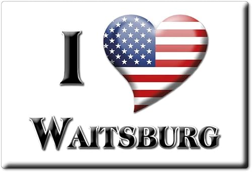 WAITSBURG IMÁN DE FRIGORÍFICO WASHINGTON (WA) IMANES USA SOUVENIR I LOVE GIFT (Var. GOCCIA) disponible en Yaxa Peru