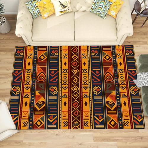 Tapis rayures africaines géométriques style ethnique rétro haut de gamme