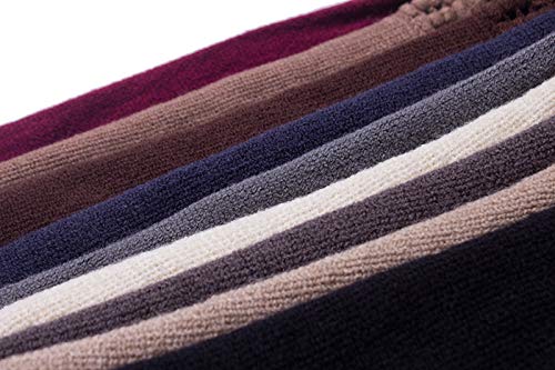 Elonglin Poncho Feminino Capa de Lã Quente Tricotada Folagada Xale com Capuz Casual Elegante para Mu