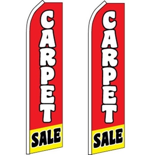 2 Swooper Flutter Feather Flag CARPET SALE Red White Yellow