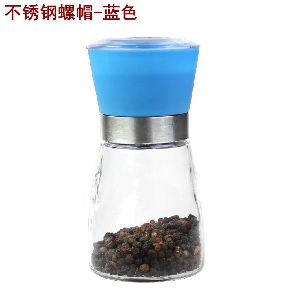 SGAN Black Pepper Pepper Grinder Manual Coarse Salt Sesame Millet Grater Glass Cruet Jar Kitchen,A2