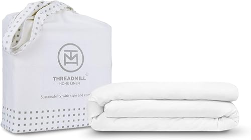 Miniatura 10 de Threadmill - Juego de funda de edredón de tamaño individual y color beige, funda de edredón transpirable, juego de 2 piezas de funda de edredón