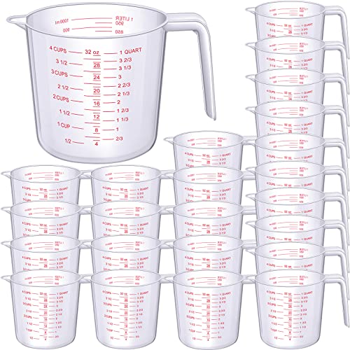 Fabbay 24 Pcs Plastic Measuring Cups with Spout