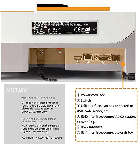 Báscula Digital con Impresora y Doble Pantalla 15kg miniatura 4