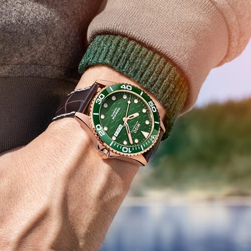 Image of MIDO Ocean Star 200C - Swiss Automatic Diving Watch for Men - 42.5mm Stainless Steel Case - Rotating Ceramic Bezel - Wave-Design Dial with Day,Date Calendar