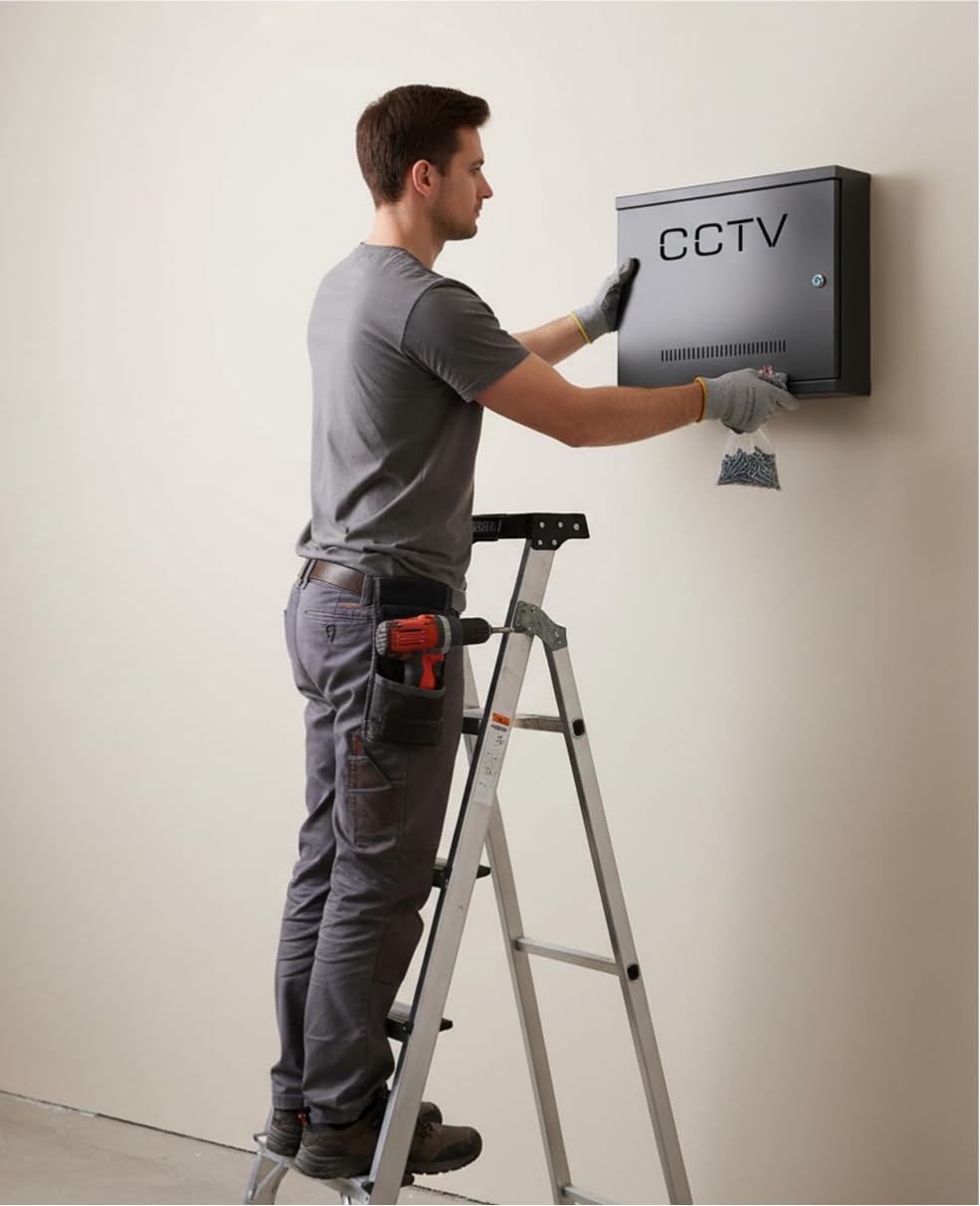 Caja de fuente de alimentación distribuida CCTV para cámara de seguridad, color negro (paquete de 1)
