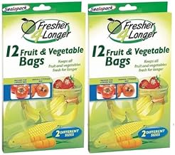 12 Pack Fruit Vegetable Storage Bags 2 Sizes Natural Food Storage Bags for Home Ready to Use Keep Fresh Longer