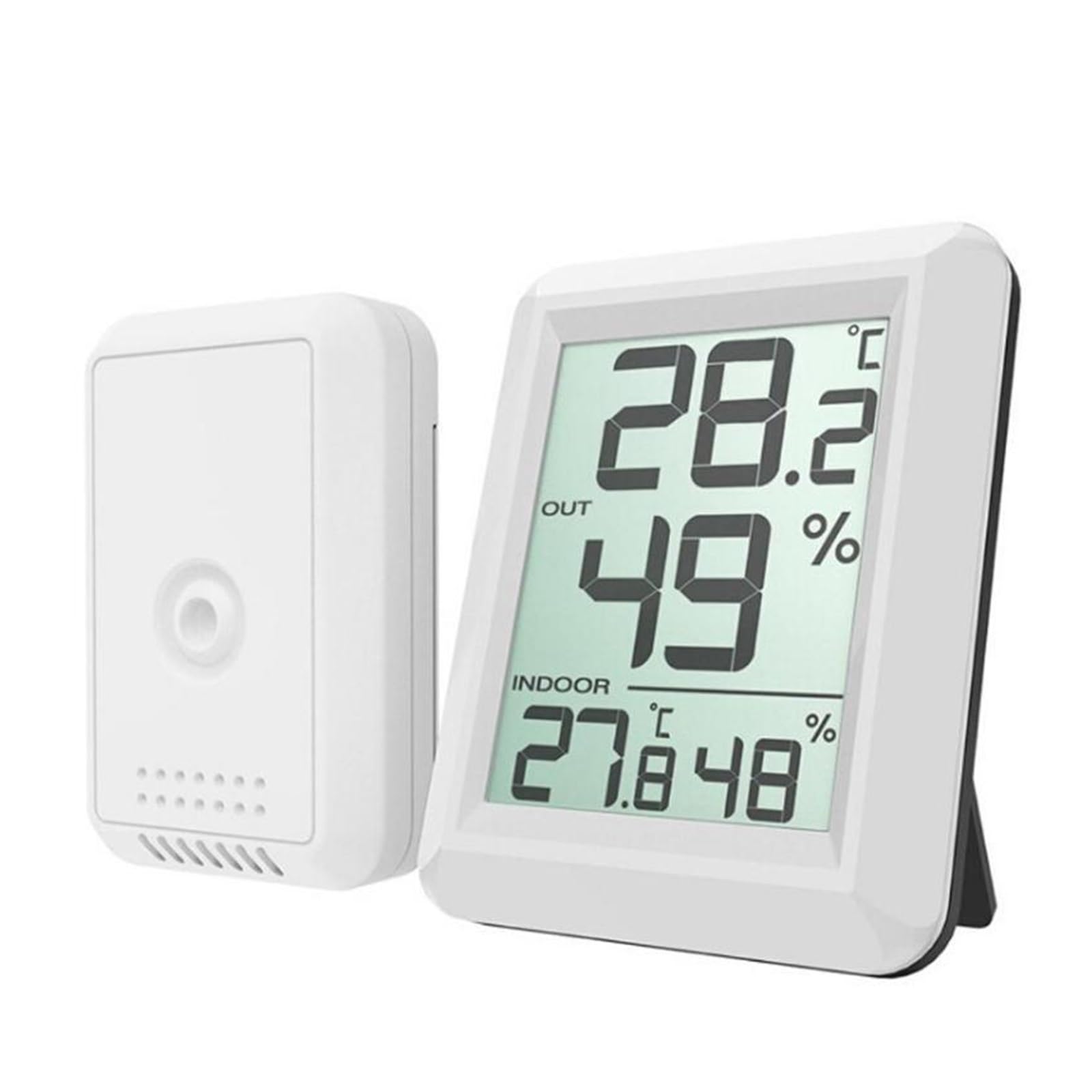 Termometr elektroniczny Mini cyfrowy bezprzewodowy higrometr stacja pogodowa LCD cyfrowy termometr stacja meteorologiczna dla domu, 1 szt
