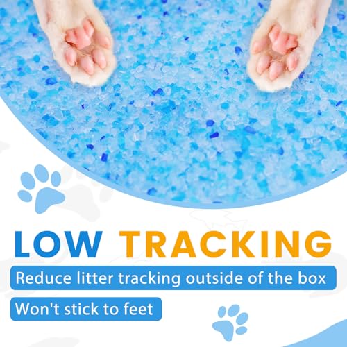 Neword Crystals Cat Litter Lightly Scented Litter Superior Odor Control 14 Lbs Total (2 Pack Of 7Lb Bags) Soft-On-Paws Low Tracking Dust-Free Blue Silica Gel thumb #5