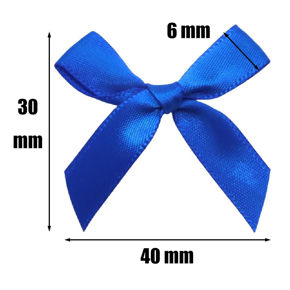 100 Mini Fiocchi Di Raso Multicolori – 2,5 Cm, Nastro A Doppia Faccia – Per Decorazioni, Cucito E Regali - 2