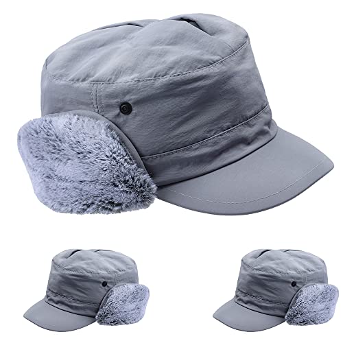 ZffXH Unisexe aviateur Trapper Chapeau Casquette Homme Chasseur Chapeau de Trappeur Pilot Hat Warm Men Hat Women Cap Army Trapper Hunting Winter Cover