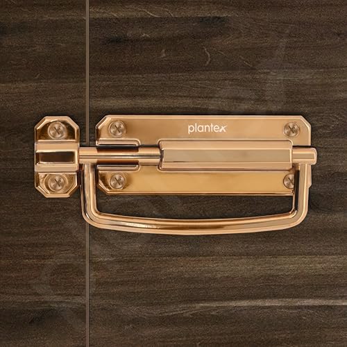 Image of Plantex Door Stopper /5 Inch Baby Latch Kadi /Door Latch for Bathroom /Door Lock for Home /Office Doors - Pack of 2 (Rose Gold)