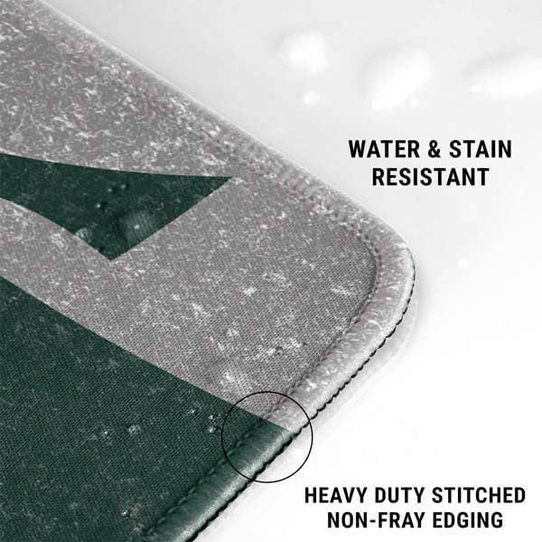 Skinit Extra Large Gaming Mouse Pad - Officially Licensed Michigan State University Grey Spartans Logo Design with Stitched Edges, Waterproof, Non-Slip Rubber Base, Desk Mat for Keyboard & Mouse