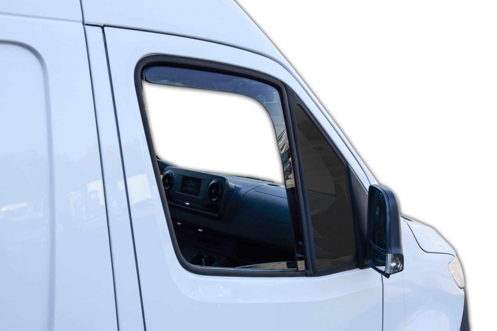 J&J AUTOMOTIVE GP Windabweiser Mercedes Sprinter W907 2018 2tlg Vorne Hinten Getönt Schwarz