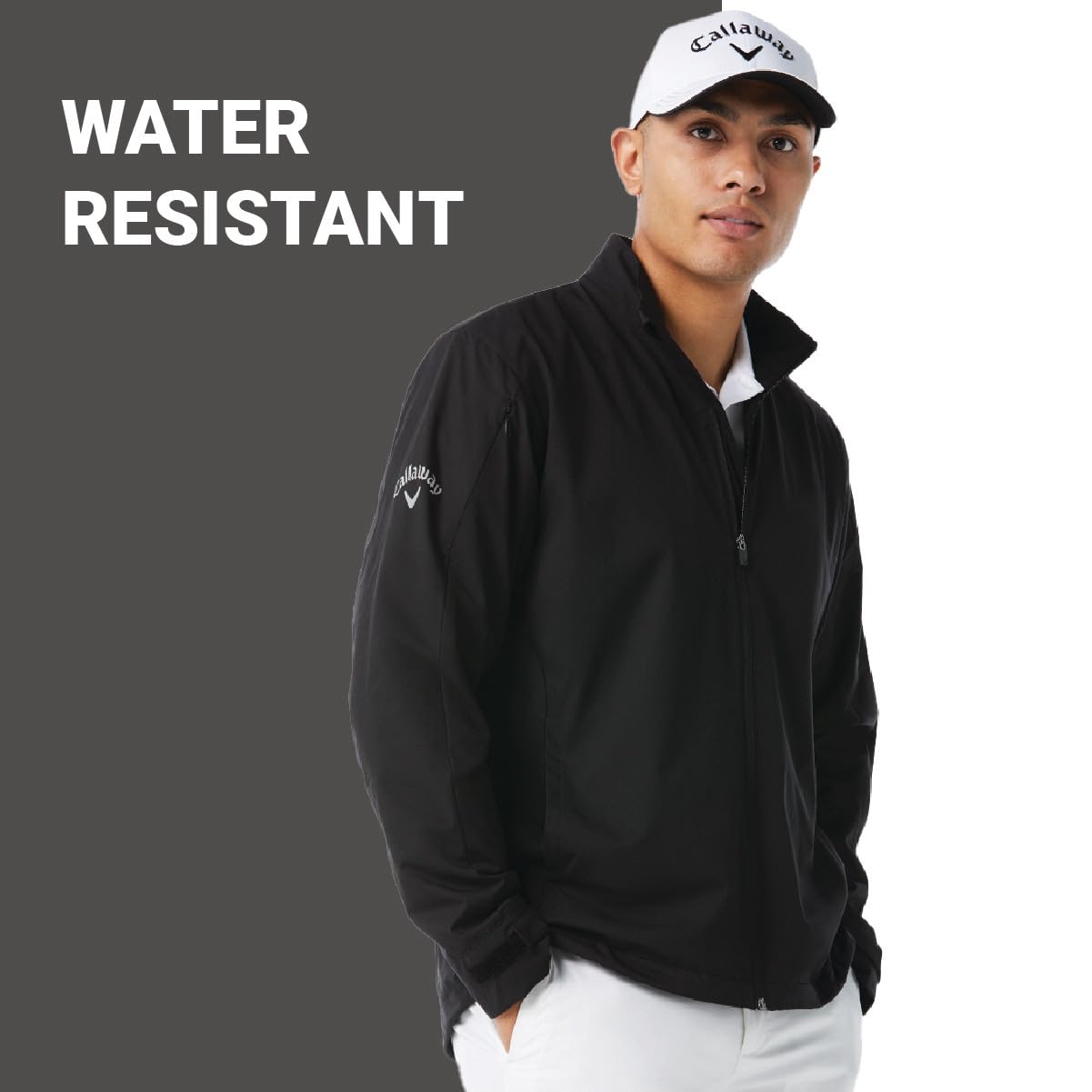 Callaway Herren Opti-repel Langarm-windjacke mit Durchgehendem Reißverschluss Jacke (1er Pack)