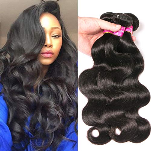 Brazilian Virgin Body Wave Hair 3 Bundles 8A 100% Unprocessed Brazilian Body Wave Human Hair (12 14 16)