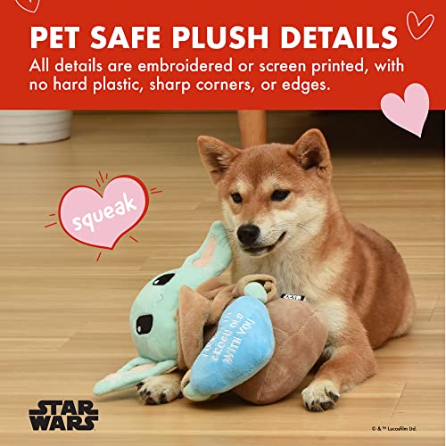 Star Wars Brinquedo para cães Baby Yoda Squeaker | Brinquedo de pelúcia para animais de estimação Gr