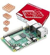 Raspberry Pi 4 4GB wtih 4 Pure Copper Heatsinks 1.5GHz Quad-core Cortex-A72 64-bit Dual 4K Displa...