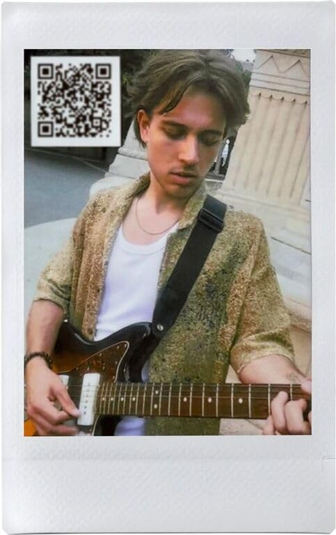 instax mini LiPlay+ printed photo with QR code for sound