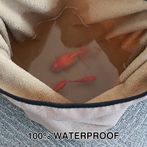 Image of Leader Accessories Towel Waterproof Car Seat Cover Beige for Trucks SUV Seats Fitness Athletes Pets Gym and Water Sport