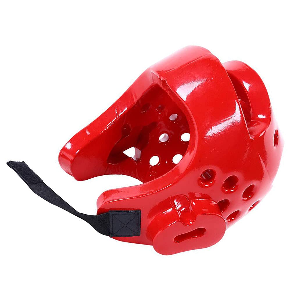 Rachlicy Boxing Headgear for Adult & Child - Taekwondo & Kickboxing Training Gear (Red L)