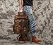 Jaald Leather Laptop Backpack Rucksack Multipocket Full Grain Leather Gaming Laptop Bag School Daypack For Men Anti-Theft Pocket Brown