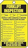 Accuform TRS305PTP Forklift Status Tag, Legend Forklift Inspection (Checklist)/Forklift Inspection Record, 5.75