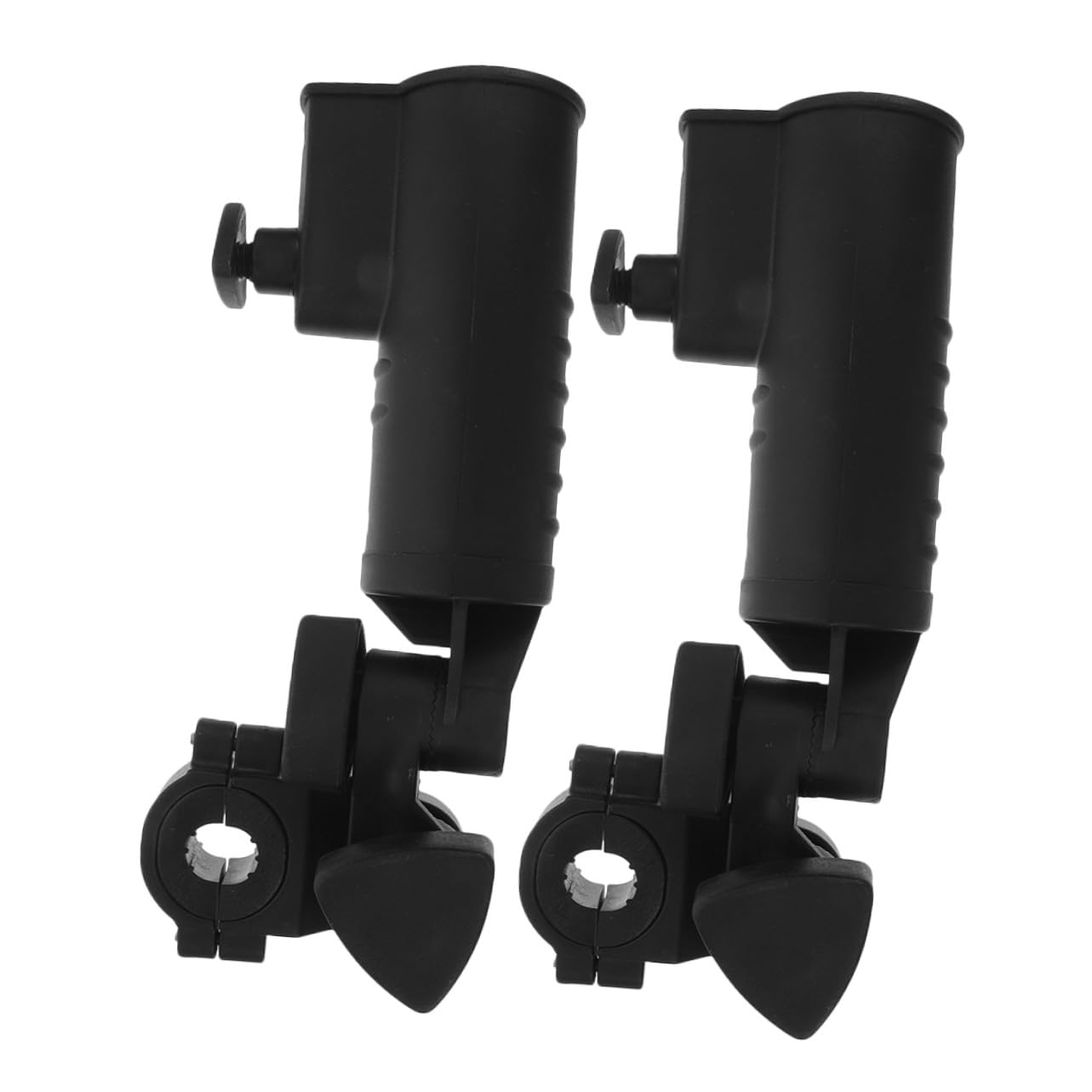 2 Piezas Paragüero De Golf Carrito Porta Paraguas Bolsa De Accesorios De Golf Porta Paraguas De Carro Soporte Abs Negro