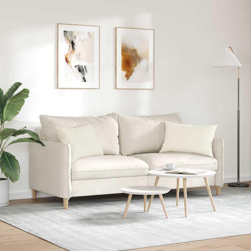 2er Set Sofakissen Creme 60 x 40 cm, Deko-Kissen mit Cordstoff-Bezug und weicher Polyesterfüllung, Moderne Dekokissen für Wohnzimmer und Schlafzimmer