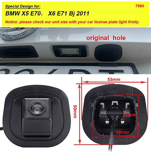 HD Auto Vehicle Car Van 170° Wide Angle Rear View Reversing Backup Camera Parking Aids System Compatible with B M W X5 E70,X6 E71 bj2011 - Image 2
