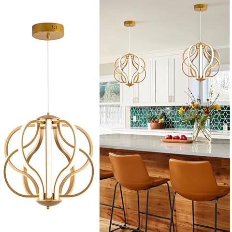 CHYING Modern LED Chandelier Remote Control 10-Light Gold Chandelier Dimmable Pendant Light for Dining Room Kitchen Foyer Entryway 3000K-6000K Cover