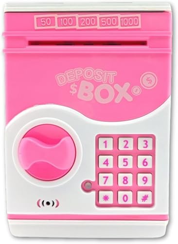Kids Electronic Safe Box - Educational Money-Saving Toys for Toddlers - Pink