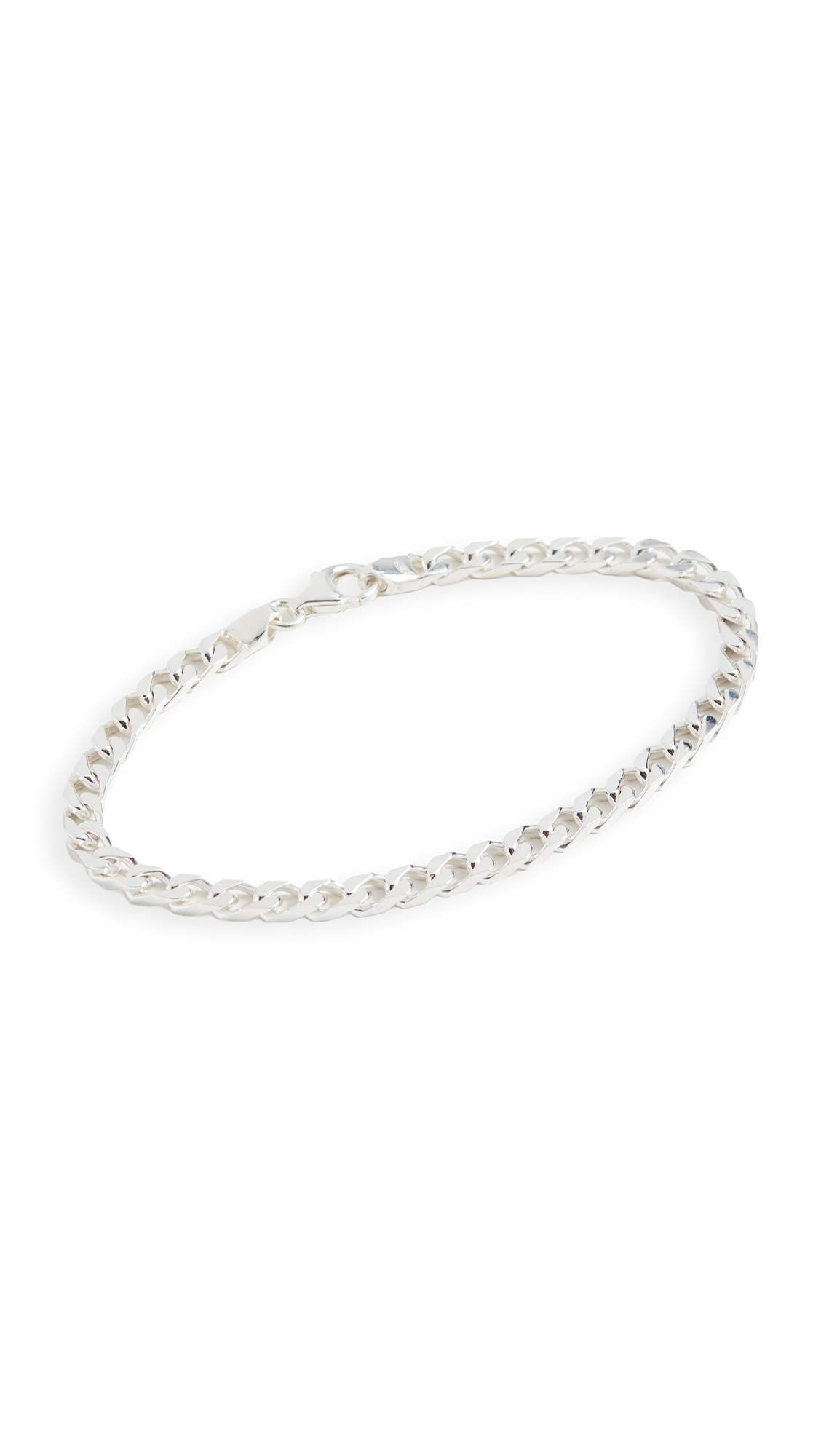 Miansai Men's 4mm Cuban Chain Bracelet, Silver, Medium