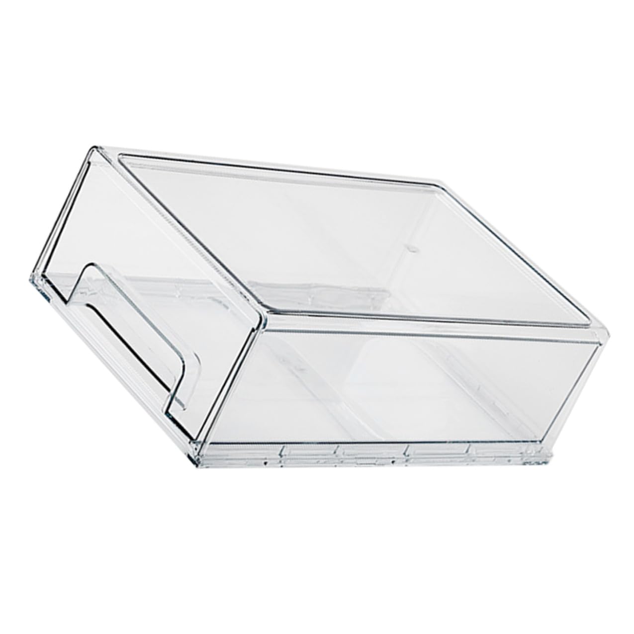Boîte de Rangement à Tiroirs Transparente, Format Moyen, Pet