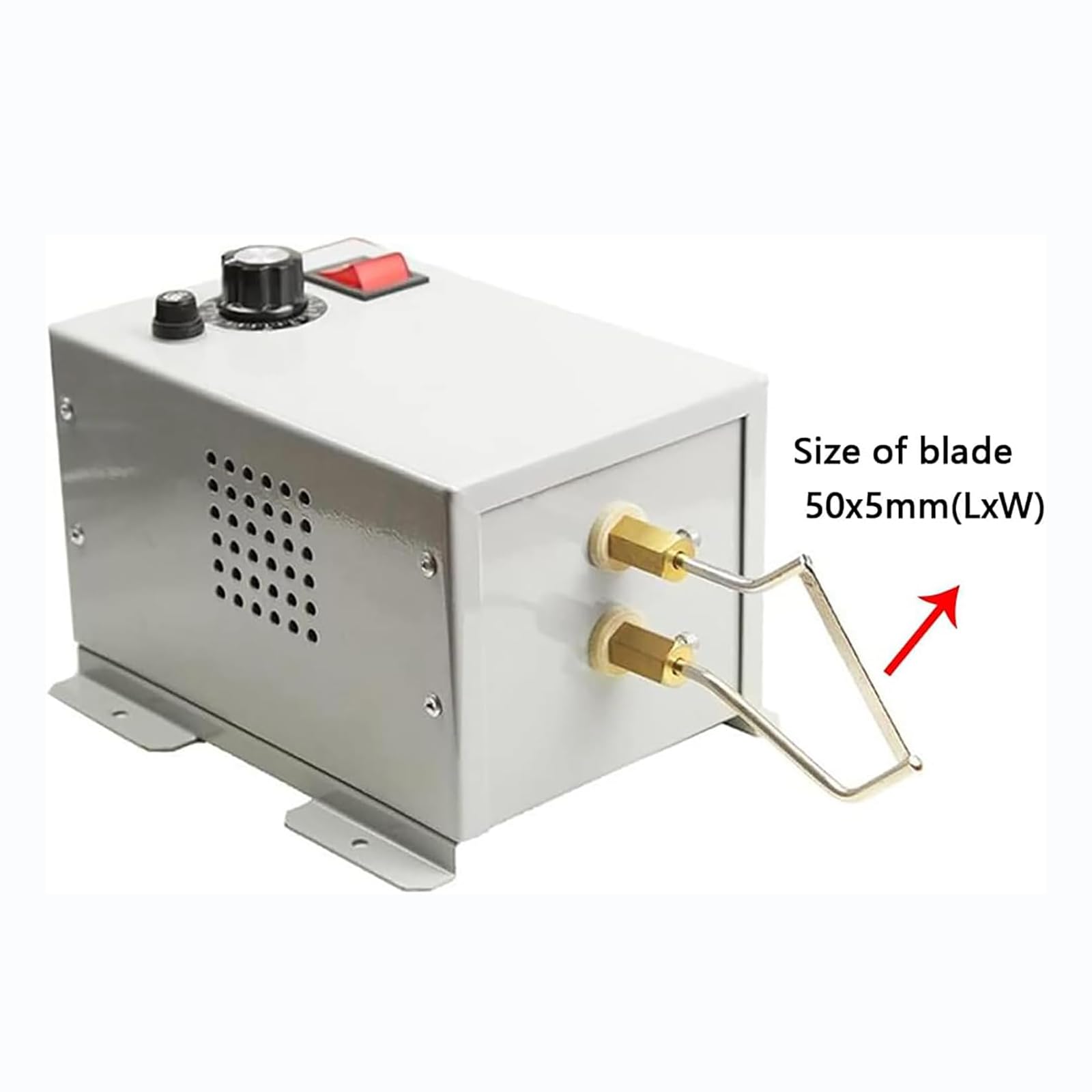 Taglierina elettrica laterale a lama calda – Macchina da taglio a caldo da tavolo, temperatura regolabile da 0 a 650 ℃, design sicuro e stabile; ideale per cinghie in tessuto intrecciato, può