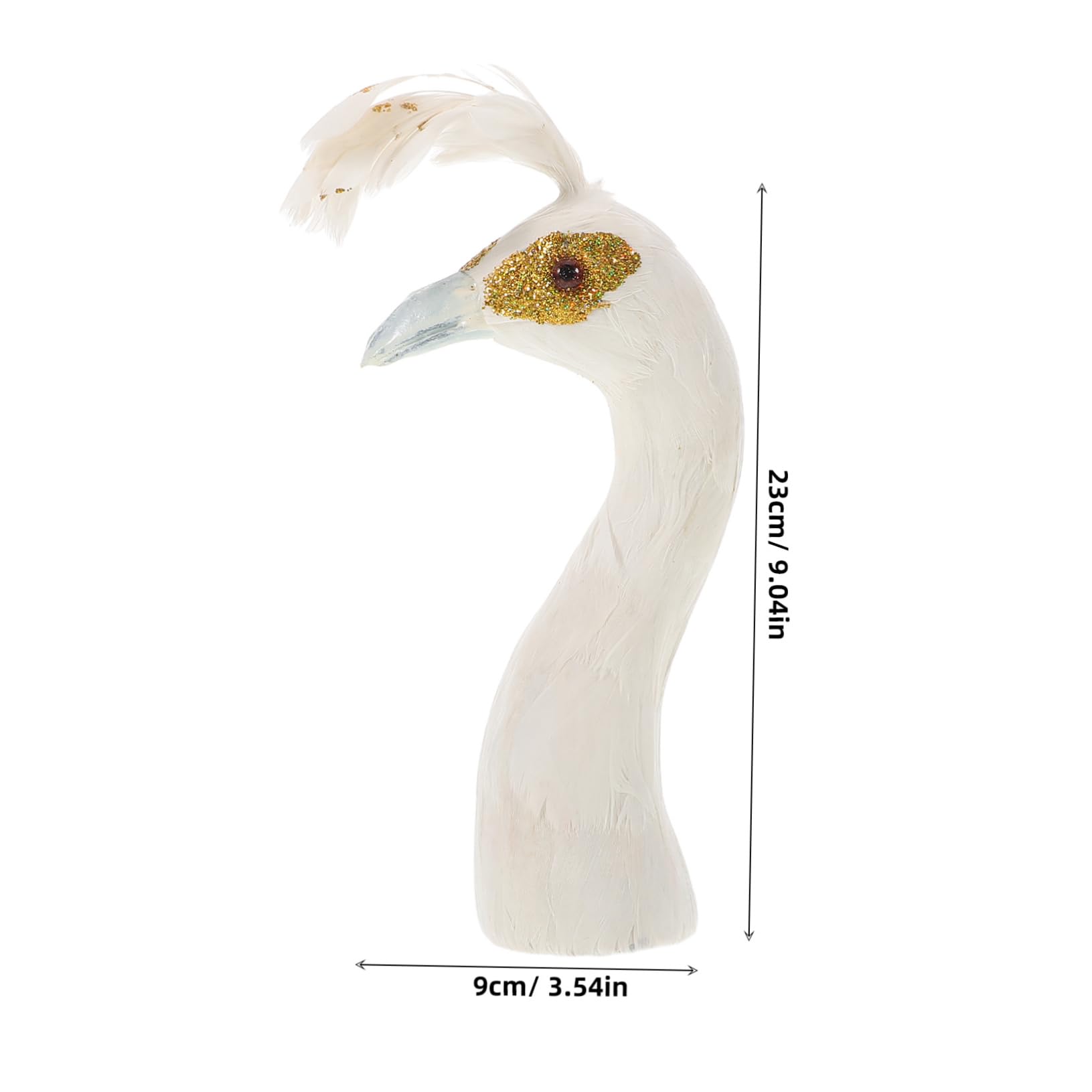 GOOHOCHY Artificial Peacock Head Model Realistic Dining Table Decor for Weddings and Parties Feathered Peacock Figure for Christmas and Event Ornaments and Elegant