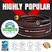 Heavy Duty Garden Hose 100ft, NON-EXPANDABLE Flexible Water Hose, Kink Resistant Lightweight Hybrid Hose, Leakproof Hose Male to Female Fittings