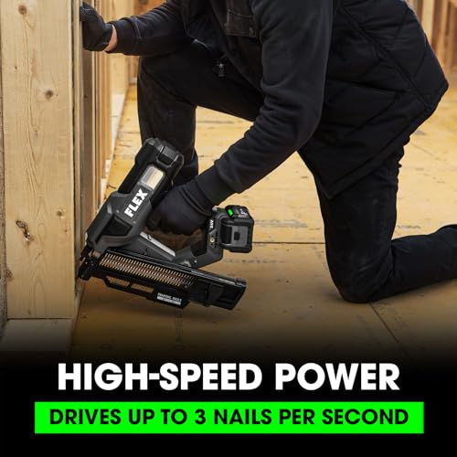 FLEX 24V Brushless 21° Framing Nailer Kit