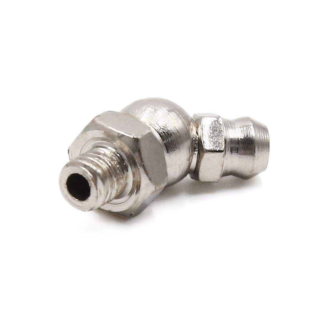 20 Graisseurs Droit M6x1 Avec Capuchon Anti-poussière - Fer Zingué - Pour Voiture, Moto, Industriel