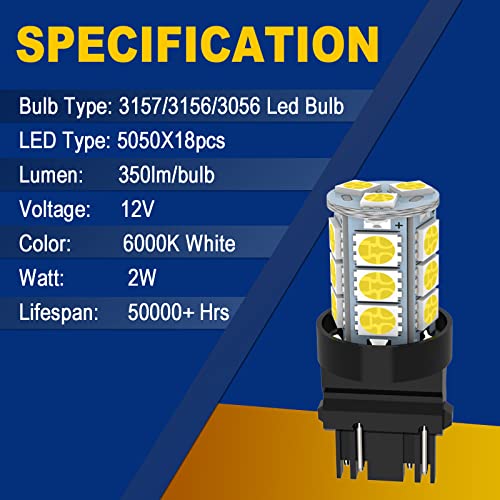 image for GIVEDOUA 3157 LED Car Bulb Super Bright 12V 3056 3156 3156A 3057 4057 