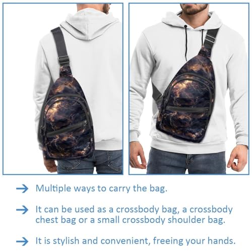 Mochila cruzada de entrenamiento Yellow Light Lightning multicolor ajustable unisex 3