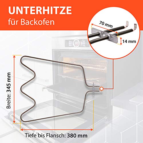 Onderverwarming verwarmingselement elektrische radiator 230 V vervanging voor Whirlpool Bauknecht 480121101147 ovenverwarming verwarmingsstaaf geschikt voor Ignis Privileg oven oven oven accessoires onderdelen - Image 3