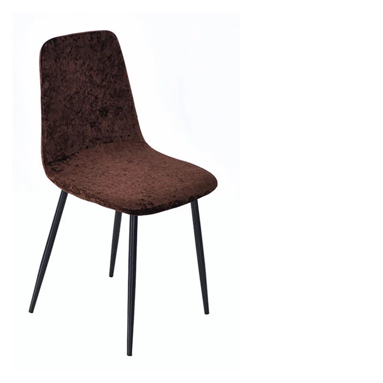 SHBHWS Velvet Shell Chair Cover Stretch Plain Dining Seat Covers Elastic Armless Removable Furniture Slipcovers Home Decor for Hotel, Banquet(Coffee)