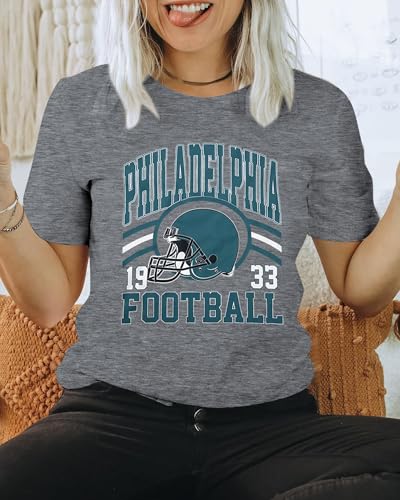 MNLYBABY Football Shirt for Women Game Day T-Shirt Football Fans Season Short Sleeve Tee Tops3