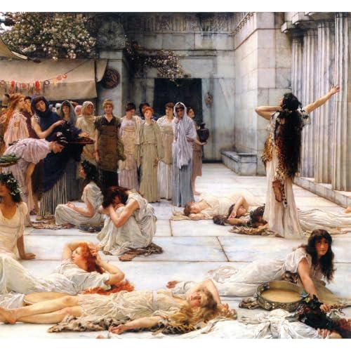 Tableau haut de gamme Les femmes d'Amphissa detail Alma-Tadema extra large