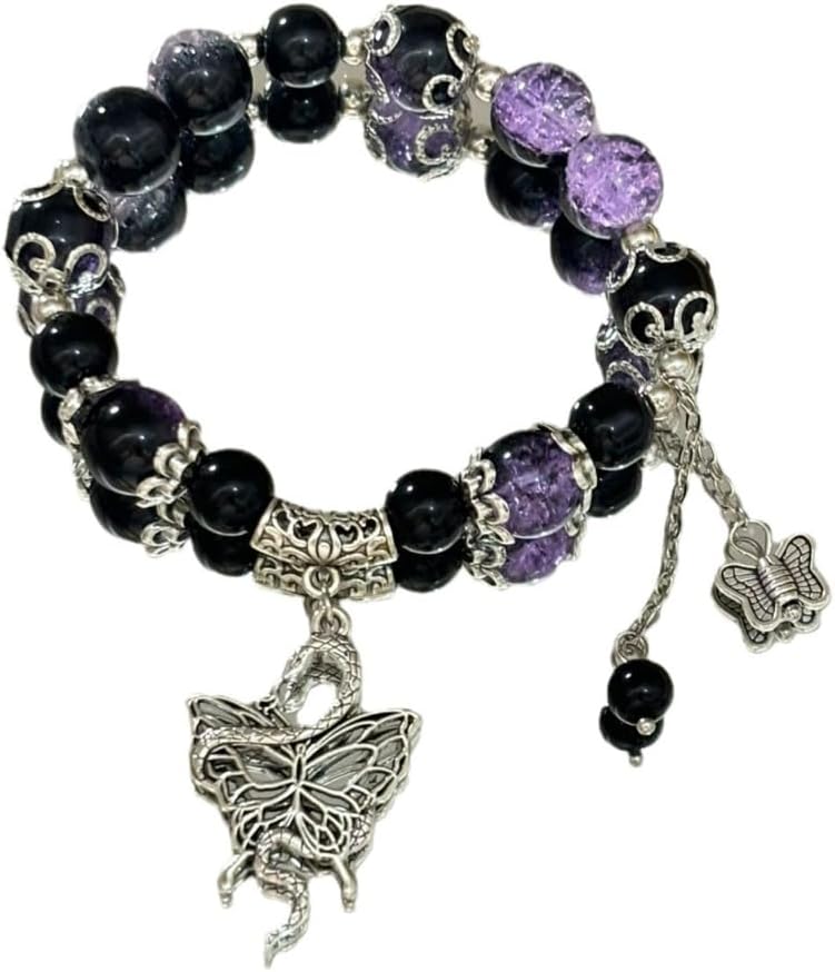 Unique Butterfly and Snake Bracelet for Women Adjustable Wristchain for Parties